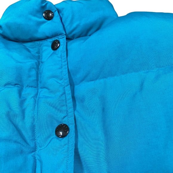 Vintage 90s 80s The North Face Women's M Puffer Teal Vest Nuptse Ski Snowboard - Picture 5 of 10